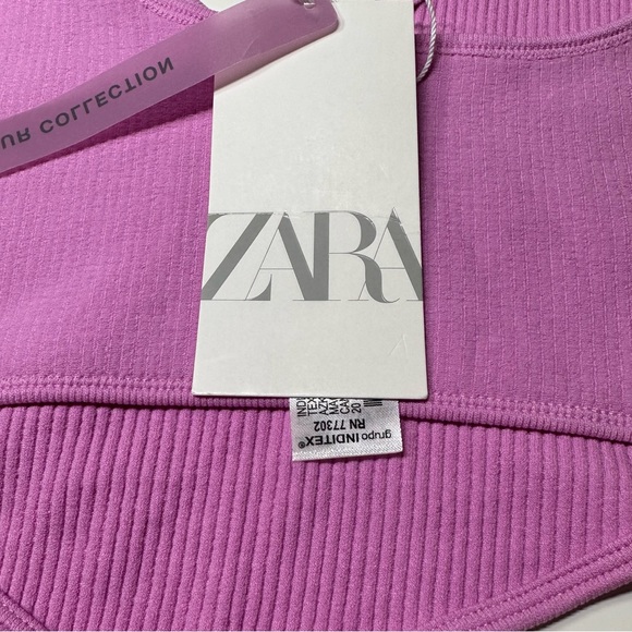 NWT | Zara | Seamless Corset Tank Crop Top | Pink | Various - Picture 8 of 10